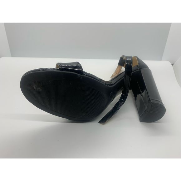 (1554) Lov Mark Shirley 7 Open Toe Strap Chunky Heel Size 6.5 - Picture 3 of 7